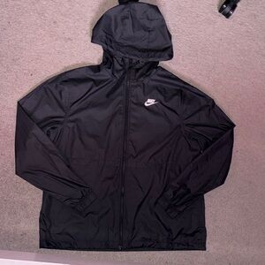 Nike Men's Black Windbreaker Jacket